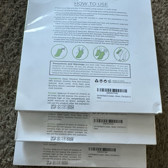 Foot Peel Mask For Baby Soft Feet Original Scent Hicream Exp 1/2025 Lot Of 3 - Picture 4 of 4